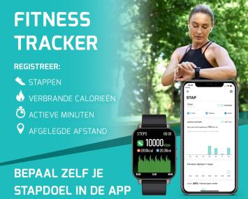 FITAGE Smartwatch - Stappenteller Horloge - Activity Tracker - Smartwatches - Smart Watch - Dames en Heren